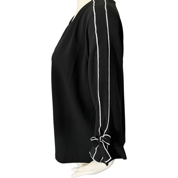 Chicos Romance Sleeve Top Black Size 2 - Picture 6 of 9